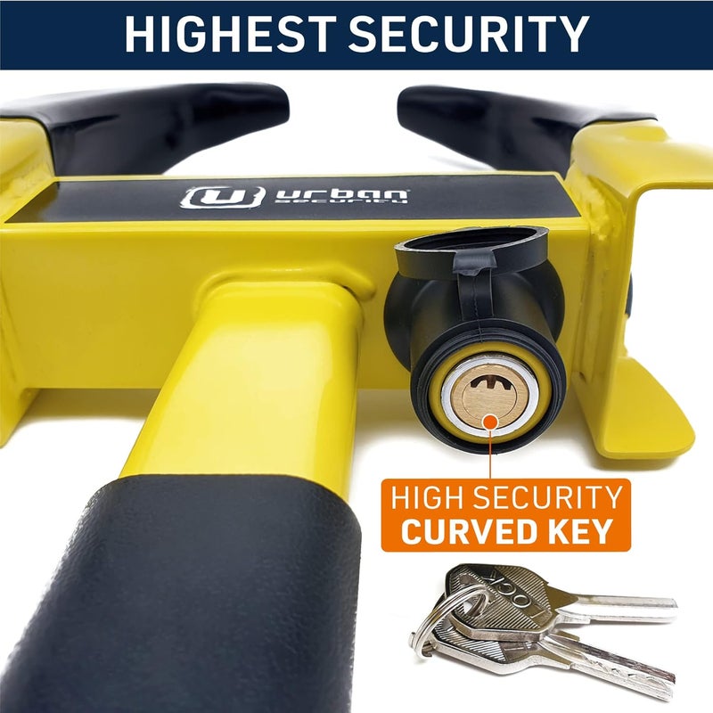 Urban UR920 Wheel Clamp Lock Heavy Duty, Deterrent, Universal for Trailer Car Van Motorhome Motorcycle Golf Cart, Tire Lock, Parking Boot, Trailer Wheel Lock, Tire Clamp, Car Boot Tire Anti Theft - Image 3