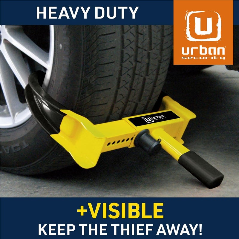 Urban UR920 Wheel Clamp Lock Heavy Duty, Deterrent, Universal for Trailer Car Van Motorhome Motorcycle Golf Cart, Tire Lock, Parking Boot, Trailer Wheel Lock, Tire Clamp, Car Boot Tire Anti Theft - Image 2