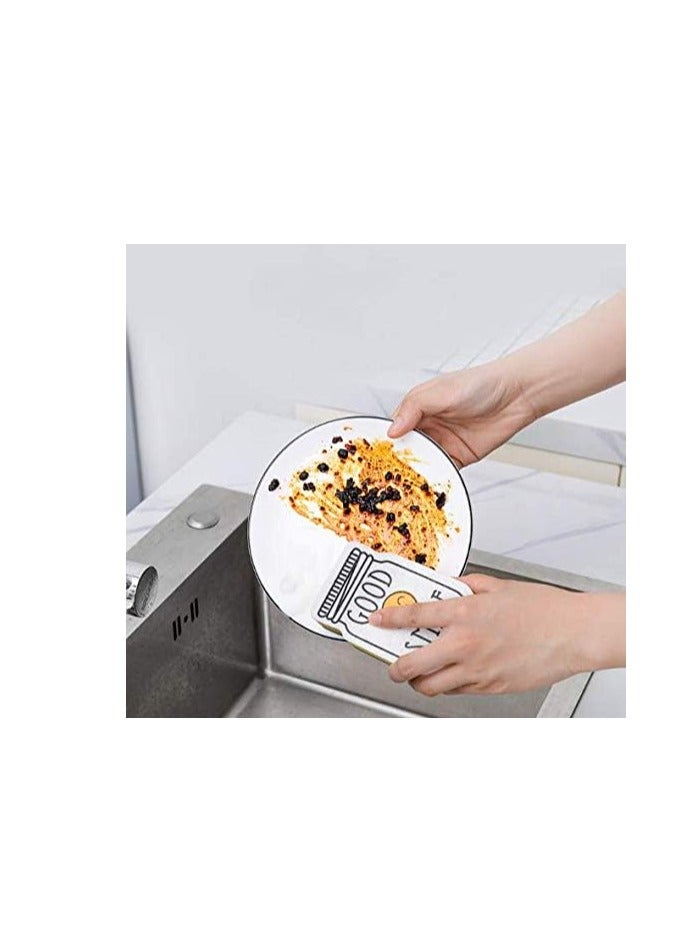 طقم ليفه سمايل 4 قطع وشين ناعم وخشن شيك  وتحفه لمطبخك - Image 5