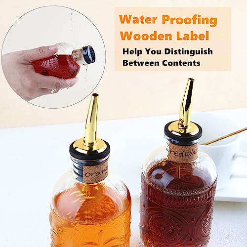 Shining Craft Coffee Syrup Dispenser Bottles Set 2 Pack 7 OZ Simple Small Syrup Bottles Set with Metal Pour Spout Ideal for Coffee Syrups, Condiments, Coffee bar, SC056 (2 pack) - Image 5