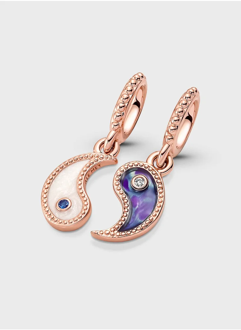 PANDORA Splittable Yin & Yang Sparkling Dangle Charm