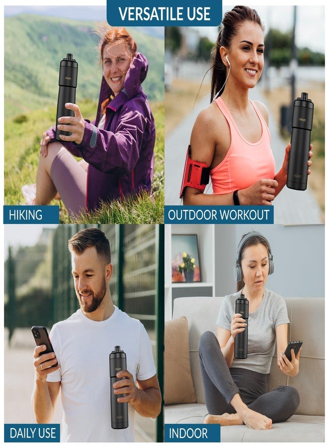 Clean Bottle The Clean Hydration Co Insulated Bike Water Bottle | Easy Clean Nozzle, Easy Squeeze | Cycling Running Fitness Water Bottle | Gym Sport Bottle | Sport 23 Oz | Matte Black (Black) (Black, 23 Oz) - Image 5
