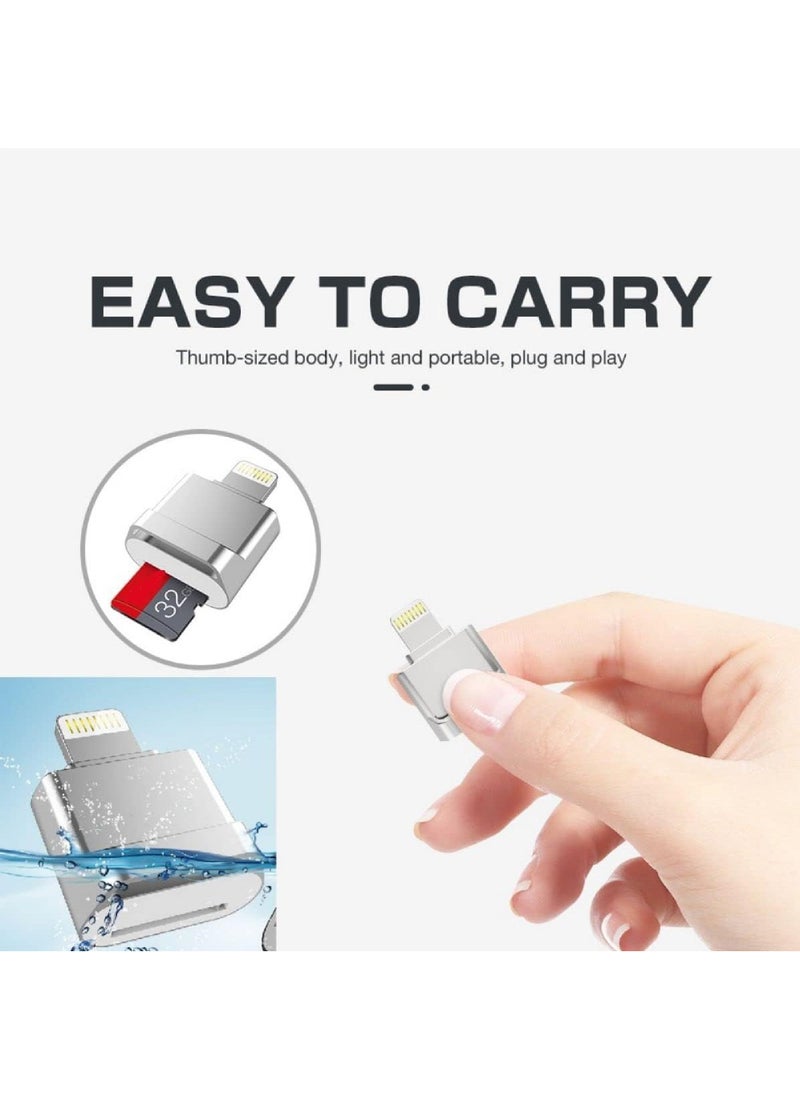 Rock Pow - Apple MFi Certified Lightning to Micro SD Card Reader for iPhone iPad - Supports iOS 13 exFAT & FAT32 - Image 1