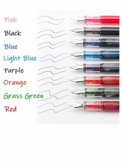 Y&D Disposable Fountain Pens 12 Pcs 8 Color Quick Drying Ink Pen Smooth Writing Multicolor Art Supplies for Sketching Journaling Calligraphy and Doodling (Mixed Colors)  - Image 3