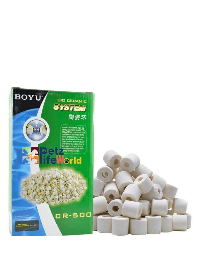 VAYINATO Boyu Ceramic Rings Filter Media for Efficient Biological Filtration in Aquarium Fish Tank (CR-500 (500G))  - Image 1
