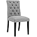 Modway MO Duchess Modern Tufted Button Upholstered Fabric Parsons Dining Chair Light Gray - Image 3