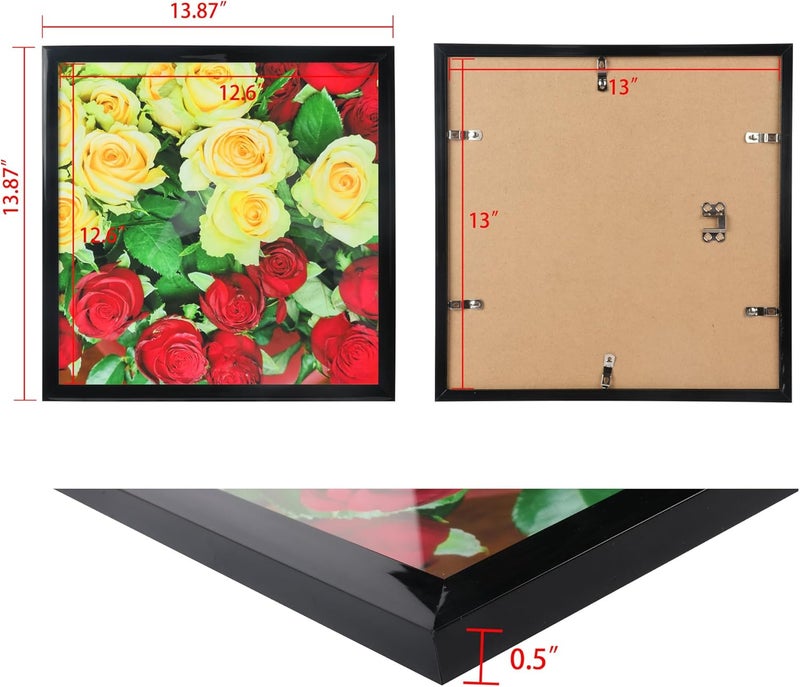 Medog 13x13 Picture Frame - Black Square Frame for Album Covers - Image 3