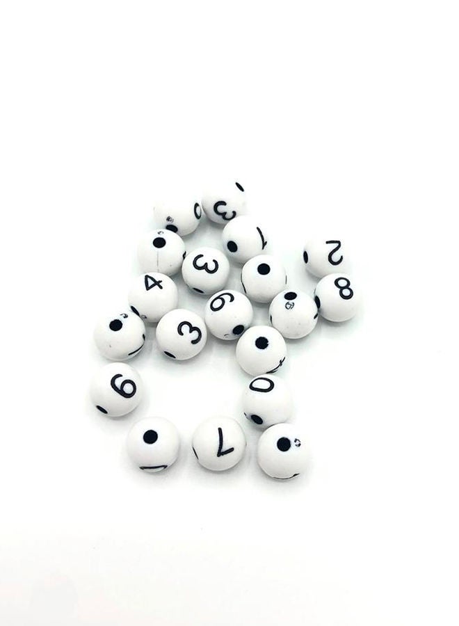 إسكدنيا 875 قطعة من خرز على شكل كرات دائرية للأرقام يمكنك صنعها بنفسك 0.8سم - Image 3
