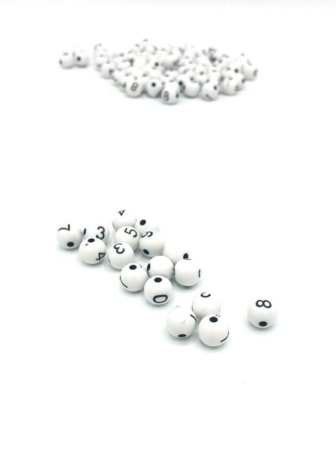 إسكدنيا 875 قطعة من خرز على شكل كرات دائرية للأرقام يمكنك صنعها بنفسك 0.8سم - Image 2