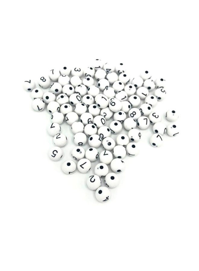 إسكدنيا 875 قطعة من خرز على شكل كرات دائرية للأرقام يمكنك صنعها بنفسك 0.8سم - Image 1