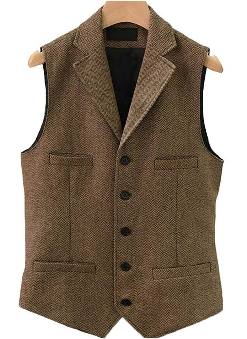 KUYING New Fashionable Herringbone Patterned Suit Vest  - Image 1