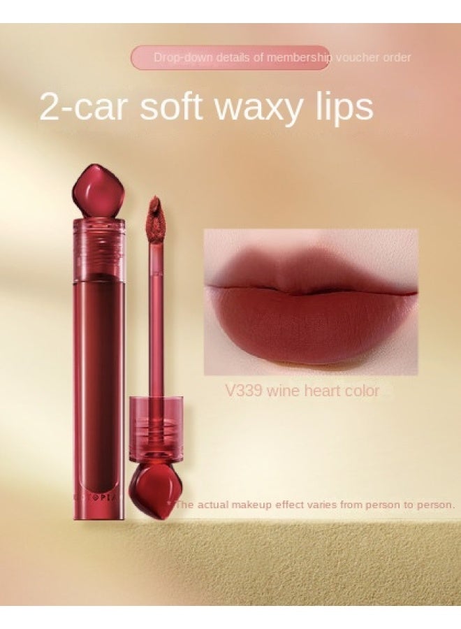 intense Realm Red Stone Lip Gloss, Matte Texture, Long-lasting Color, Smooth And Easy To Apply Lipstick - Image 2