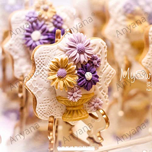 Anyana flower urns vases pots silicone mould cake Fondant gum paste mold for Sugar paste wedding party cupcake decorating topper decoration sugarcraft icing biscuit décor - Image 5