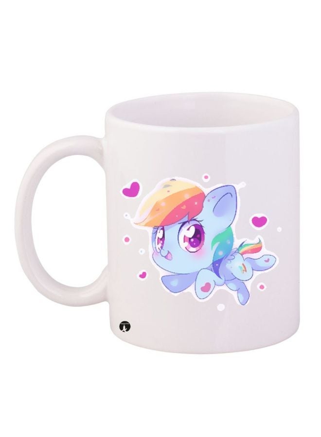 RYN Anime Printed Coffee Mug White/Blue/Purple 11ounce