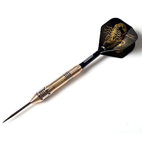 CUESOUL 24 Grams Steel Tip Darts Set with Pink Deluxe PU Darts case-Black Scorpion Lady Darts - Image 2
