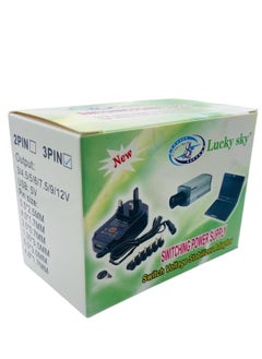 Lucky Sky Lucky Sky 1PC Universal 3V 4.5V 5V 6V 7.5V 9V 12V USB Port: 5V 2A AC Adapter Switching Power Supply Charger PSU with 8 Selectable Adaptor Tips for 3V-12V Household Electronics and LED Strip.  - Image 3