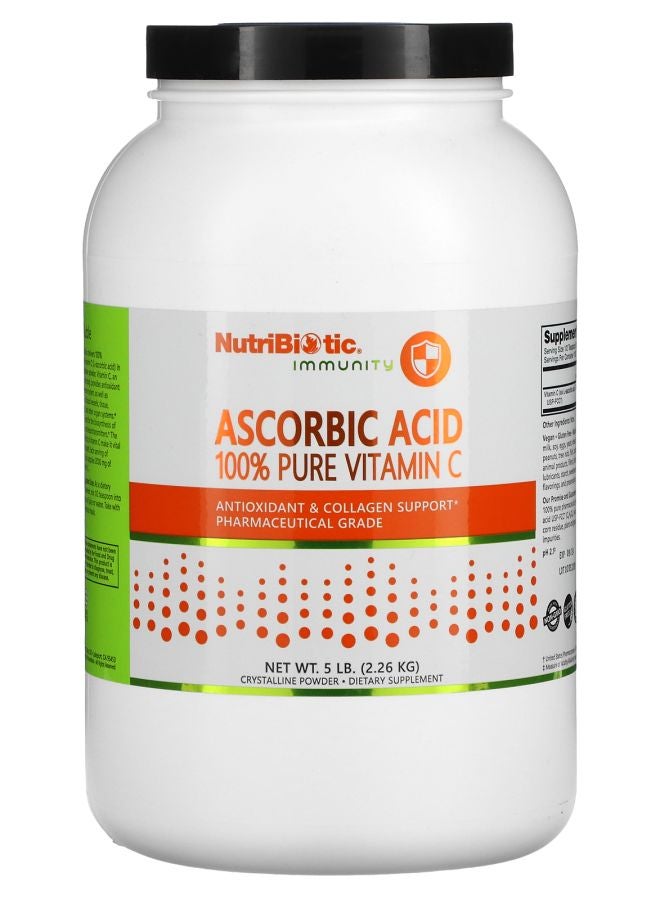 Nutribiotic Immunity Ascorbic Acid 100% Pure Vitamin C Crystalline Powder 5 lb (2.26 kg)