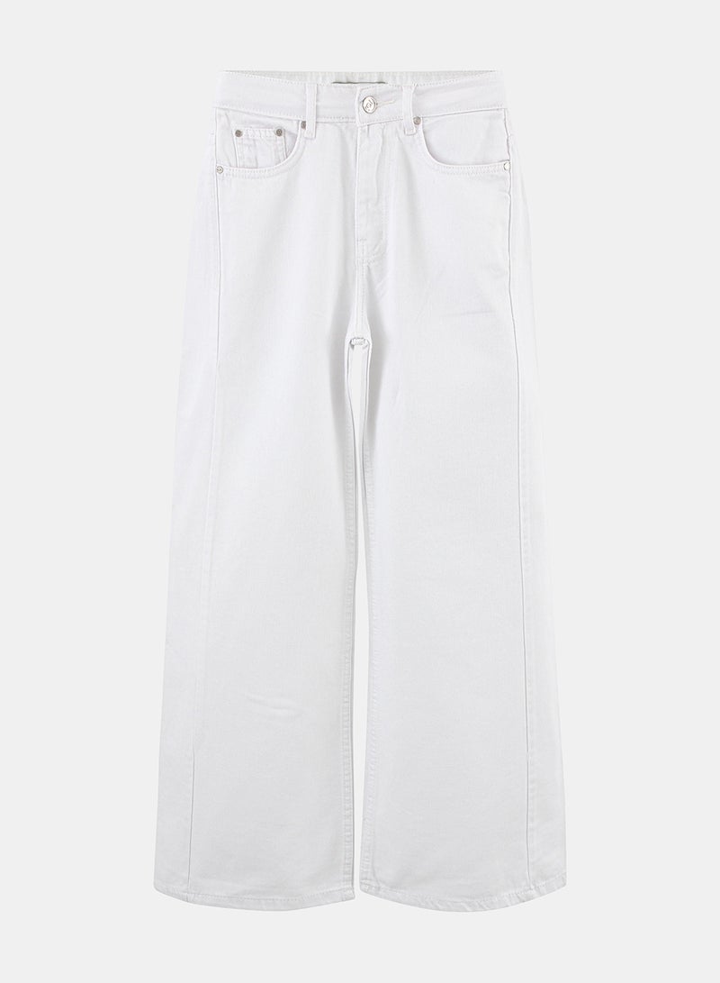 TGS White Flared Leg Women Jeans - Image 3