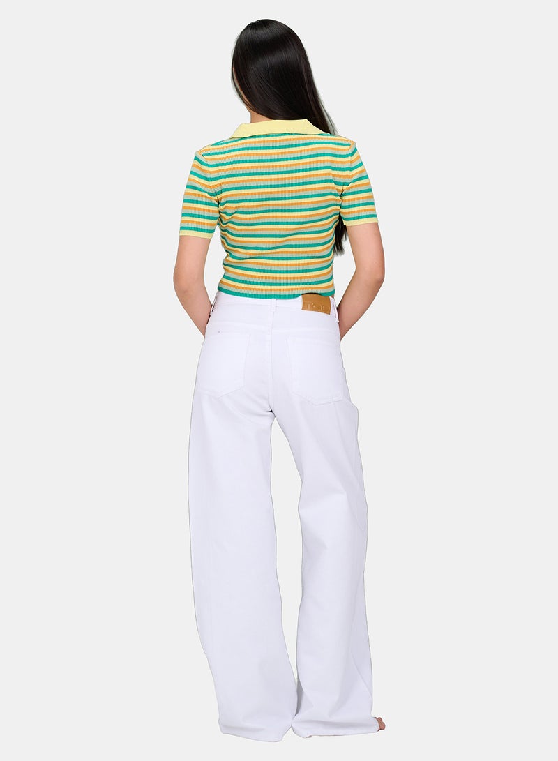 TGS White Flared Leg Women Jeans - Image 2