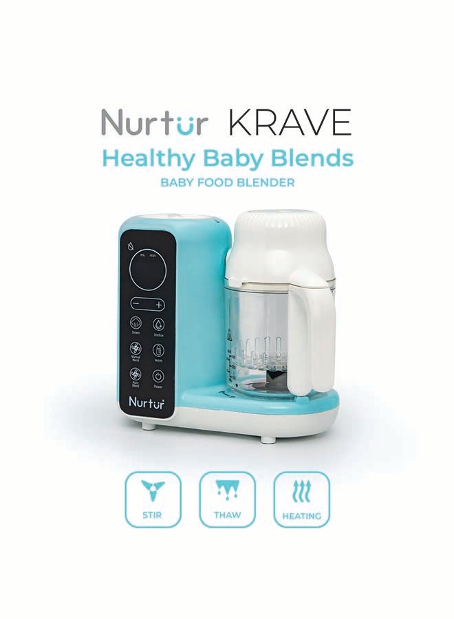 Nurtur Krave 7 in 1 Steamer Blender, Auto Steam and Blend with Water based steaming, Manual Blending, Digital Touchscreen . Easy to use, Baby puree maker, Food Maker Easy to Clean, Self Sterilize, Bottle warmer - Image 2
