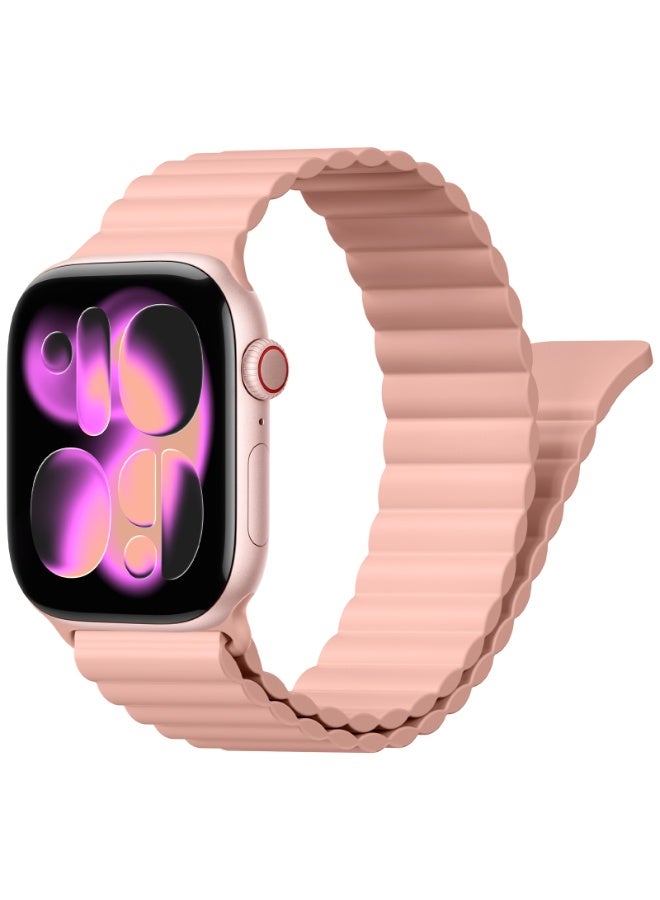 Magnetic Sport Bands for Apple Watch Band  42mm 44mm 45mm 46mm iWatch bands for Women Men,Silicone Loop Strap Wristband for Apple Watch Series 11 10 9 8 7 6 5 4 3 SE 3/2nd Ultra/3/2 49mm - Image 1
