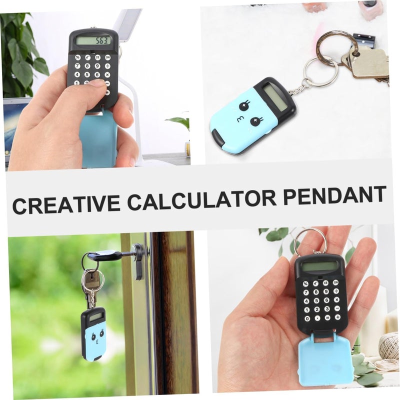 GALPADA 2Pcs Mini Portable Electronic Calculator for Students, Cute Cartoon Design, Basic Arithmetic Tool, Lightweight Plastic, Exam and School Use, Black - Image 3