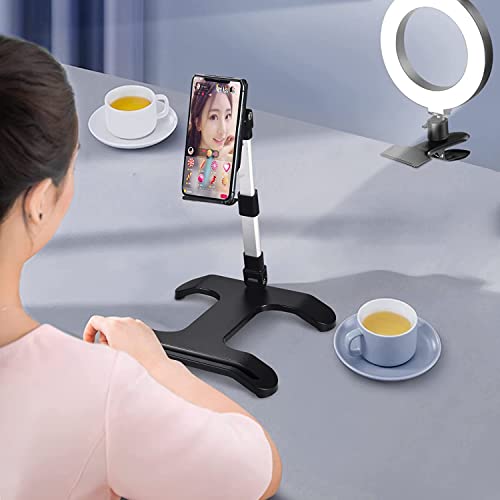SOOPII DM-01 Desktop Mobile Phone Stand + Tablet Stand, Tab Stand, Mobile Holder, Adjustable & Foldable Mobile Stand, Aluminum Stand Holder for Mobile Phone and Tablet (Up to 11 inch) - Silver - Image 4