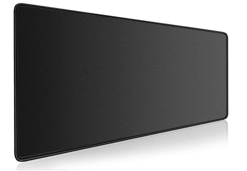 VIPAMZ Extended Mousepad XXXL Non-Slip Rubber Base Textured Weave Gaming Mouse Pad, Black – 34.65x12-Inch Desk matt for Desktop - Image 1