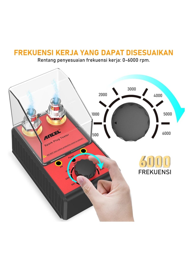 Ancel Car Spark Plug Tester, 110V 220V Ignition System Tester Double Hole Spark Plug Analyzer Automotive Scanner  - Image 4