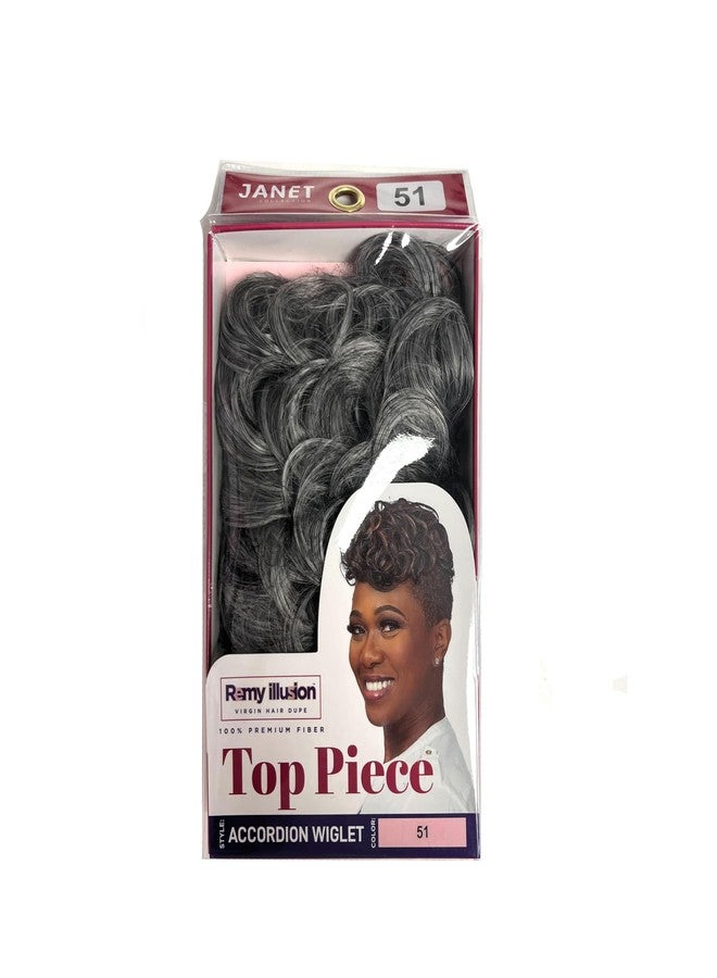 Janet Collection REMY ILLUSION - Accordion Wiglet - Soft Wavy Curl Pattern - Synthetic Hair Piece - (FS1B/27) - Image 5