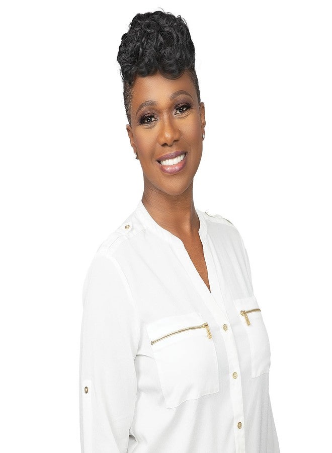 Janet Collection REMY ILLUSION - Accordion Wiglet - Soft Wavy Curl Pattern - Synthetic Hair Piece - (FS1B/27) - Image 2