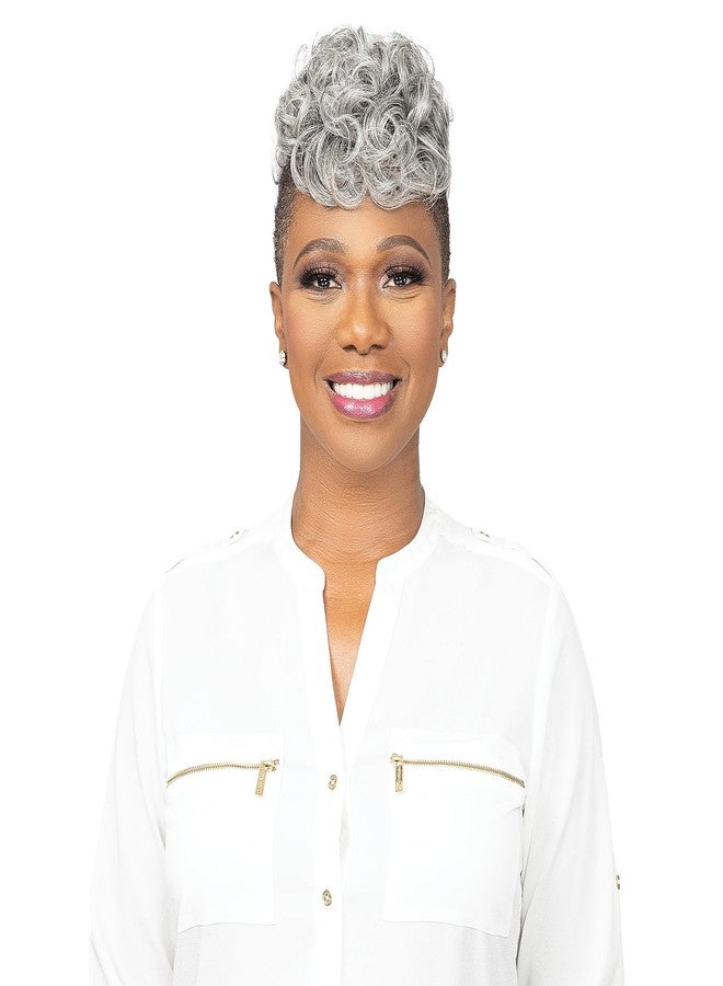 Janet Collection REMY ILLUSION - Accordion Wiglet - Soft Wavy Curl Pattern - Synthetic Hair Piece - (FS1B/27) - Image 3