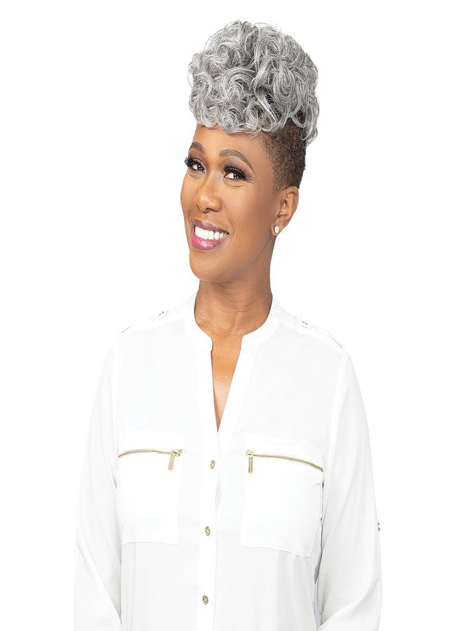 Janet Collection REMY ILLUSION - Accordion Wiglet - Soft Wavy Curl Pattern - Synthetic Hair Piece - (FS1B/27) - Image 4