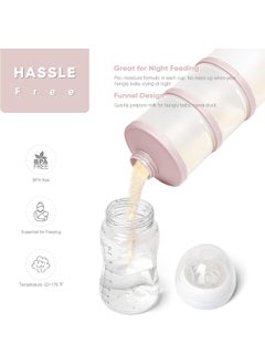Termichy Termichy Stackable Formula Dispenser Portable Milk Powder Container, 2 Pack, Light Pink  - Image 5