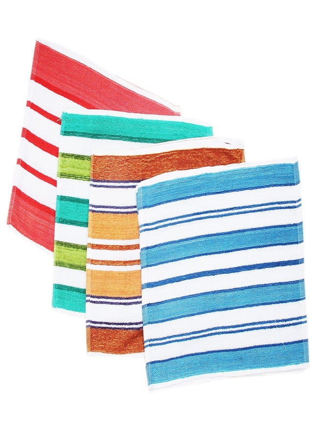 Space Fly Striped, High Absrobent 6 Hand Towels (12X18 Inch) + 6 Very Soft Face Towels(10 X 10 Inch) Combo for Regular Use - Image 2