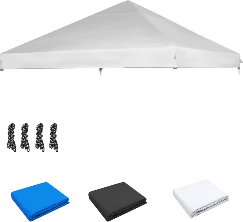 GOTRUTH 10x10 Canopy Replacement top, Waterproof Canopy Replacement Cover for Straight Leg Frame, Replacement Canopy top for Outdoor Garden Patio Camping Sun Shade.(Top Only)(White) - Image 1