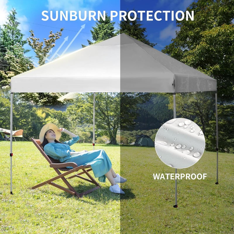 GOTRUTH 10x10 Canopy Replacement top, Waterproof Canopy Replacement Cover for Straight Leg Frame, Replacement Canopy top for Outdoor Garden Patio Camping Sun Shade.(Top Only)(White) - Image 3