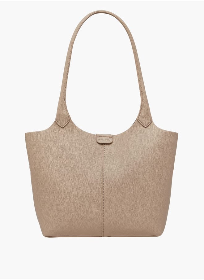 Flora Bella By Shoexpress Women's Textured Tote Bag and Pouch Set  - Image 2
