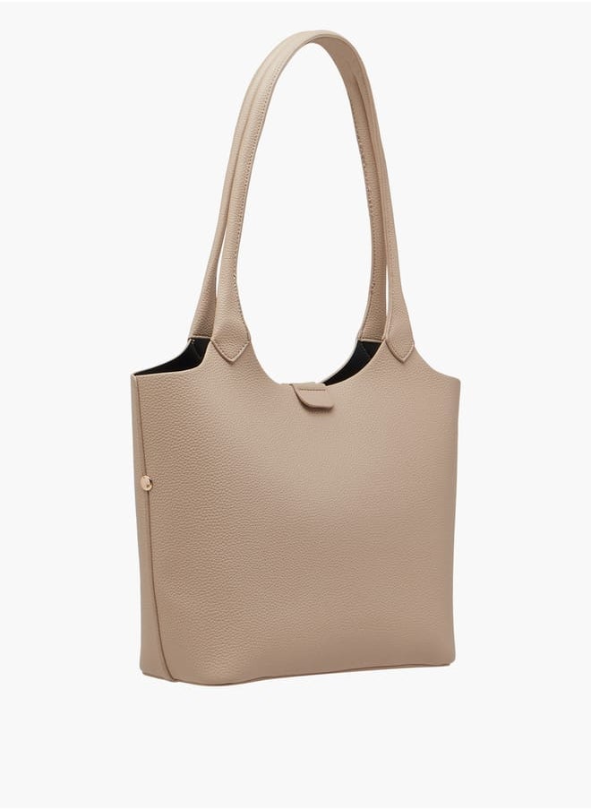 Flora Bella By Shoexpress Women's Textured Tote Bag and Pouch Set  - Image 4