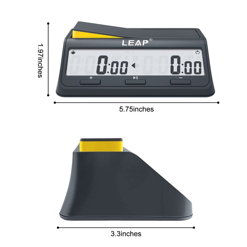 LEAP Chess Clock Digital Timer Advanced for Game and Chess Timer with Bonus & Delay Count Down up Alarm - Image 3
