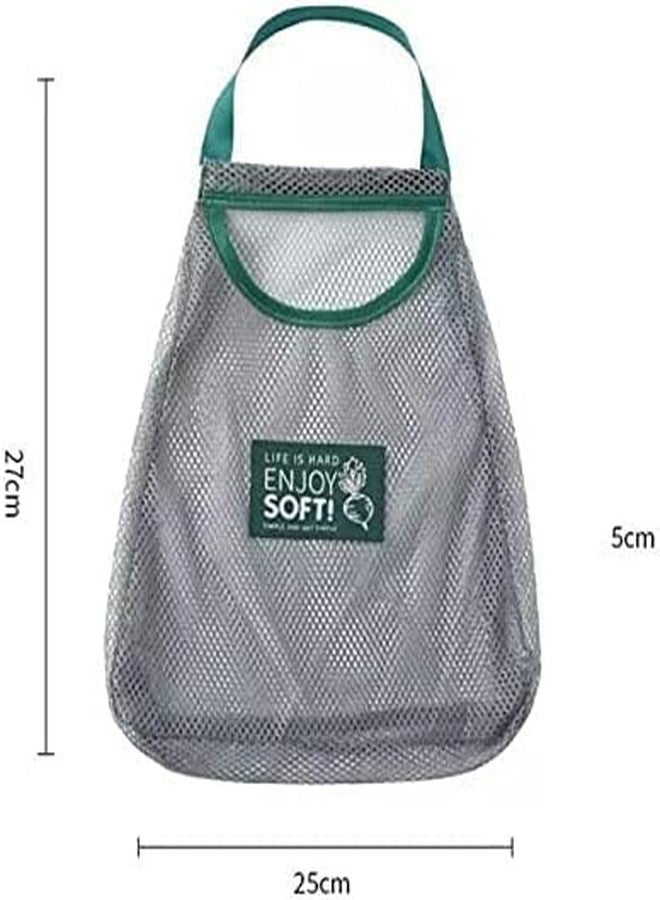 AVMPHD Reusable Mesh Bags for Fruit and Vegetable Hanging Storage, Kitchen Storage, Washable & Foldable Net Bags - 1 Pack - Image 2