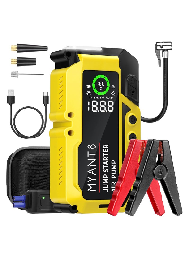 Generic Car Jump Starter Car Jump Starter, Battery Jumper(8L Gas/5L Diesel), 3000A Peak 12v Auto Battery Jump Pack, Power Bank USB QC3.0 Outputs Portable Battery Booster Pack Jumper Box (4000A)  - Image 1