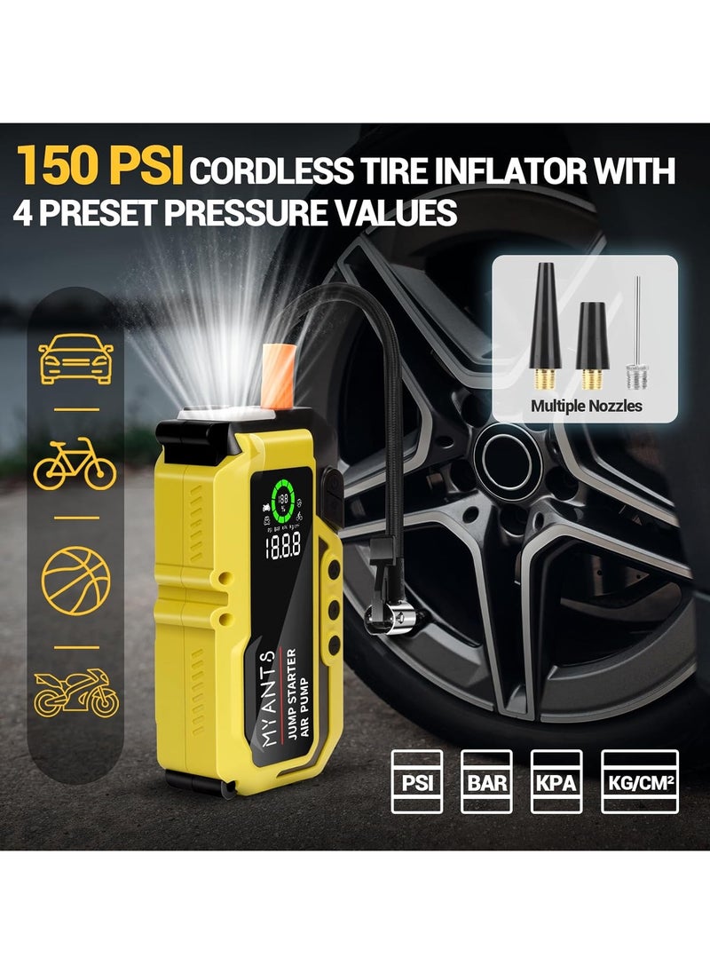 Generic Car Jump Starter Car Jump Starter, Battery Jumper(8L Gas/5L Diesel), 3000A Peak 12v Auto Battery Jump Pack, Power Bank USB QC3.0 Outputs Portable Battery Booster Pack Jumper Box (4000A)  - Image 2