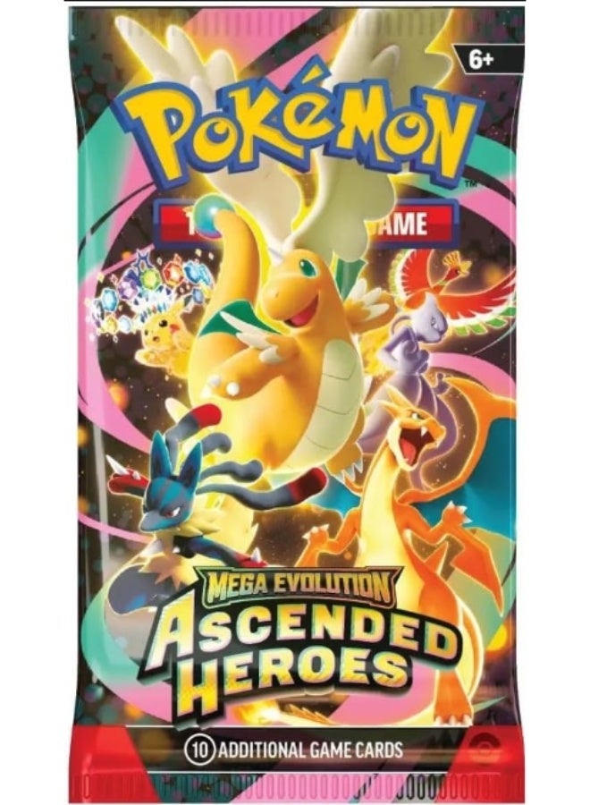 Pokemon Trading Card Game TCG - Mega Evolution: Ascended Heroes 10-Card Booster Pack (English)