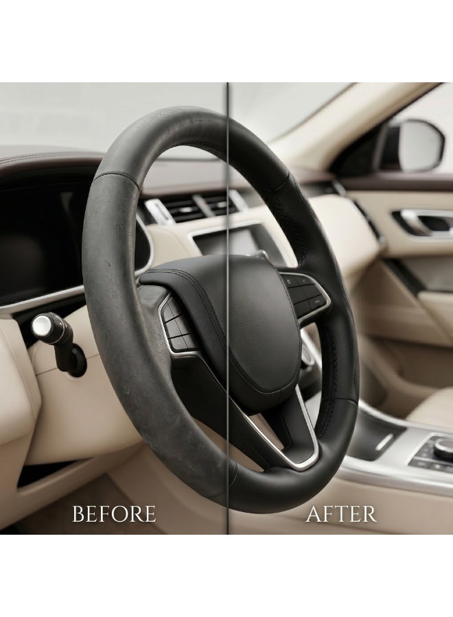 Manful Sport Grip Steering Wheel Cover 15 Inch (37–38cm) – Textured PU Leather, Sweat-Resistant, All-Season Comfort, Universal Fit Car Interior Accessory - Image 3