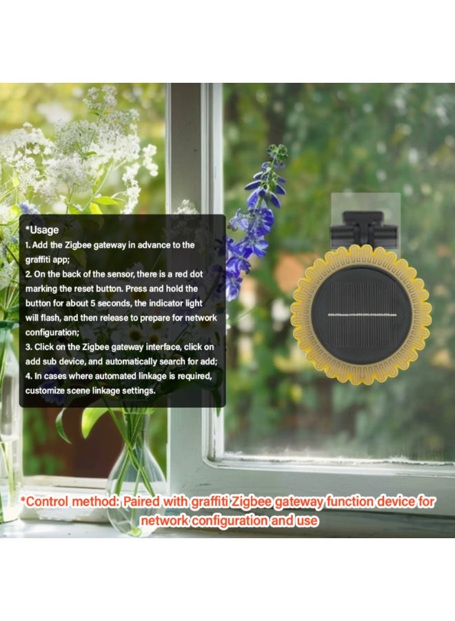 Tuya Smart Zigbee Sunlight & Rain Sensor – Solar Charging, Real-time Detection, Smart Life App Controlled for Outdoor House Use - Image 3