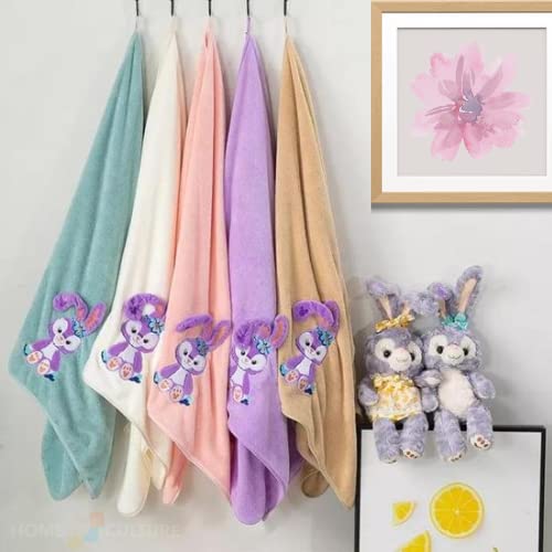 Home-Cloud HomeCloud Super Soft Rabbit Bath Towel with Hand/face Towel for Women/Girls & Kids | 3X Softer Than Cotton Towels | A Gift for Baby Shower | Set of 2 (144x75cm) + (74x34cm) - Image 5