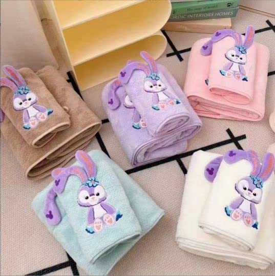 Home-Cloud HomeCloud Super Soft Rabbit Bath Towel with Hand/face Towel for Women/Girls & Kids | 3X Softer Than Cotton Towels | A Gift for Baby Shower | Set of 2 (144x75cm) + (74x34cm) - Image 2