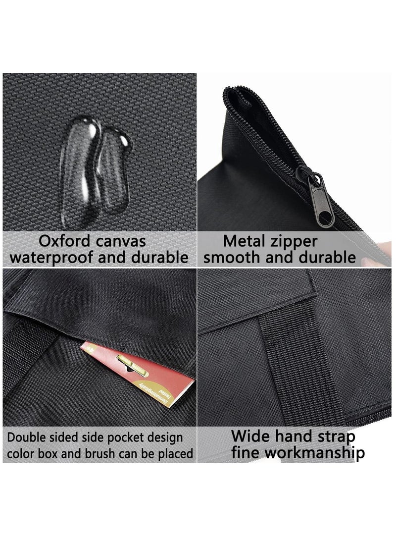 Excefore A2 Waterproof Artist Portfolio Case, Canvas Art Portfolio Carrying Bag Waterproof Drawing Board Bag, A2 Art Folder with Shoulder Strap for Artwork Painting 25.4 x21.3 inch  - Image 3