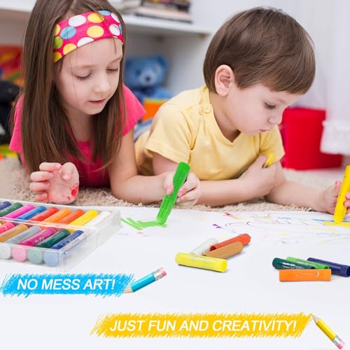 MayMoi Tempera Paint Sticks - 12 Bright Colors, Quick Drying, Easy to Color and Washable Crayons for Kids and Students - Image 5